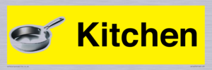 Kitchen Dementia Friendly signs yellow